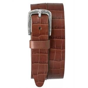 NEW TRASK men's rex belt in dark brown